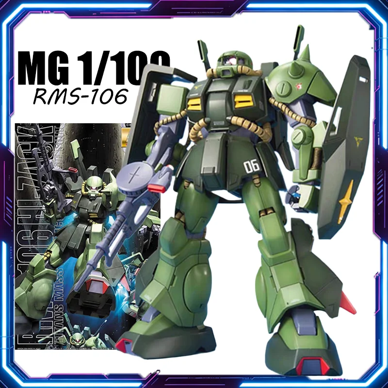 

Bandai MG 1/100 RMS-106 Hi-Zack Plastic Assembly Model Kit Anime Action Figure Collectible Toy Desktop Ornament Gift for Fans