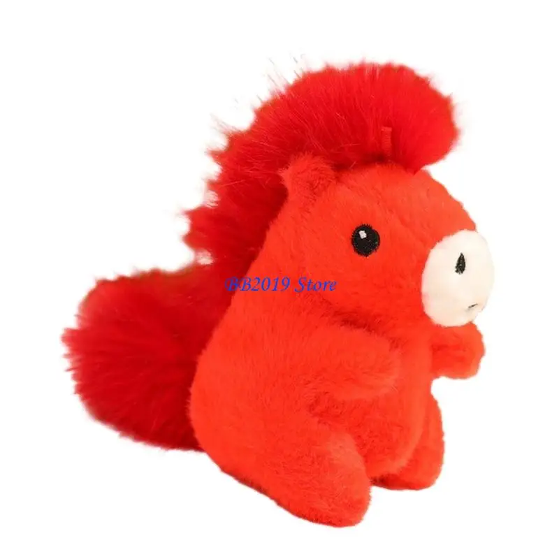 Q0KB Zachte pluche paardenknuffels Paardenpop Bed Companion Comfort Toy voor jongensmeisje