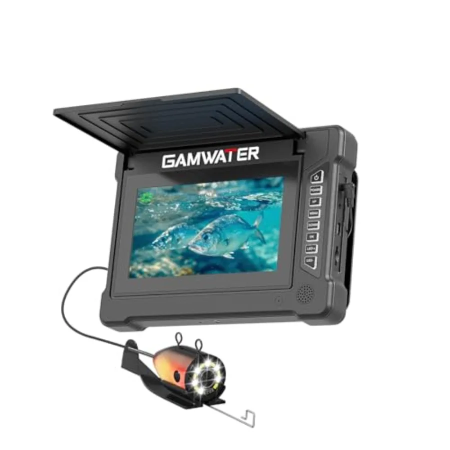 

Underwater Fishing Camera for lake, boat, ice fishing: 7-inch LCD, infrared night vision, 15M cable, upgraded HD lens, black, p