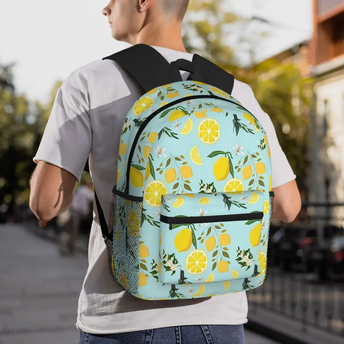 Fresh Lemon Grove Backpack Student BookBag Children School Bag Laptop Shoulder Bags for Men Women
