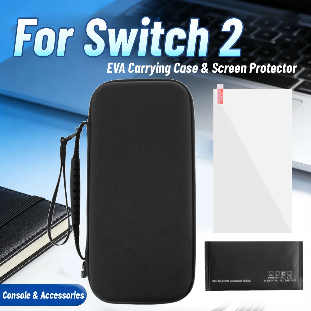 

Чехол из ЭВА и защитная пленка для переключателя 2 с 10 держателями для игровых карт, противоударная дорожная сумка с защитой от царапин