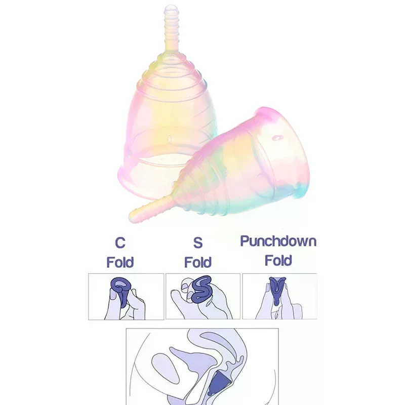 Storage Case Portable Menstrual Cup Medical Silicone Leak-proof Lady Women Period With Feminine Hygiene Product