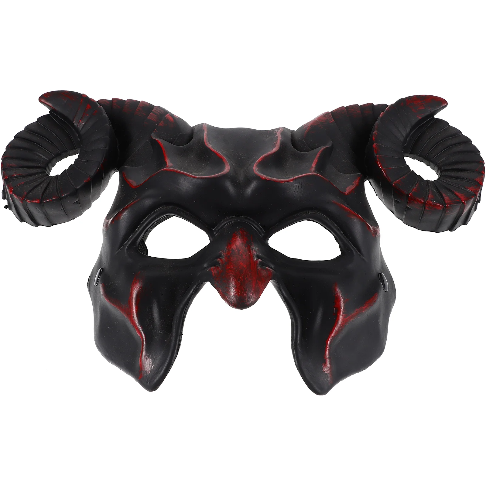 Halloween tanduk masker pesta Festival Cosplay alat peraga foto dekoratif Novelmask ornamen wajah kambing