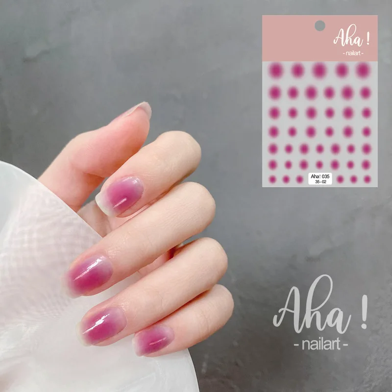 1ชิ้น3D รัศมีย้อมเล็บแบบค่อยเป็นค่อยไปสติกเกอร์มีเสน่ห์แบบผงสติกเกอร์ตกแต่งเล็บบลัชเชอร์ขนาดเล็กอุปกรณ์เสริมตัวเลื่อนแบบลอกลาย