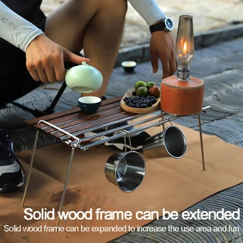 야외 캠핑용 2024 분리형 테이블, 경량 주방 캠핑 테이블, 랜턴 스탠드 포함, 하이킹 바베큐 파티 피크닉용
