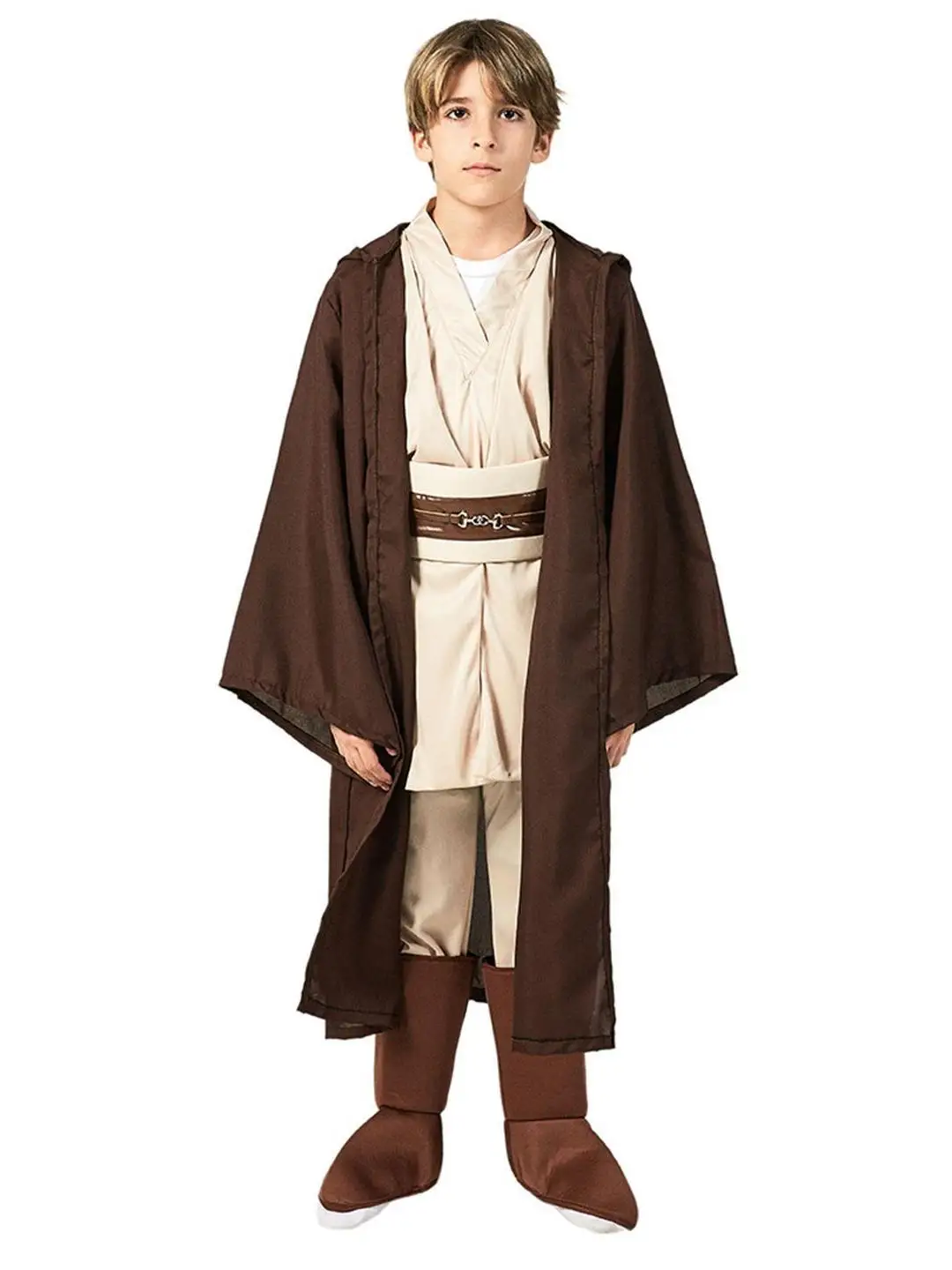 Disfraz Clásico de Personaje Jedi de  para Niños, Disfraz de loween, Actuación Escénica, Fiesta de Baile, Traje d...