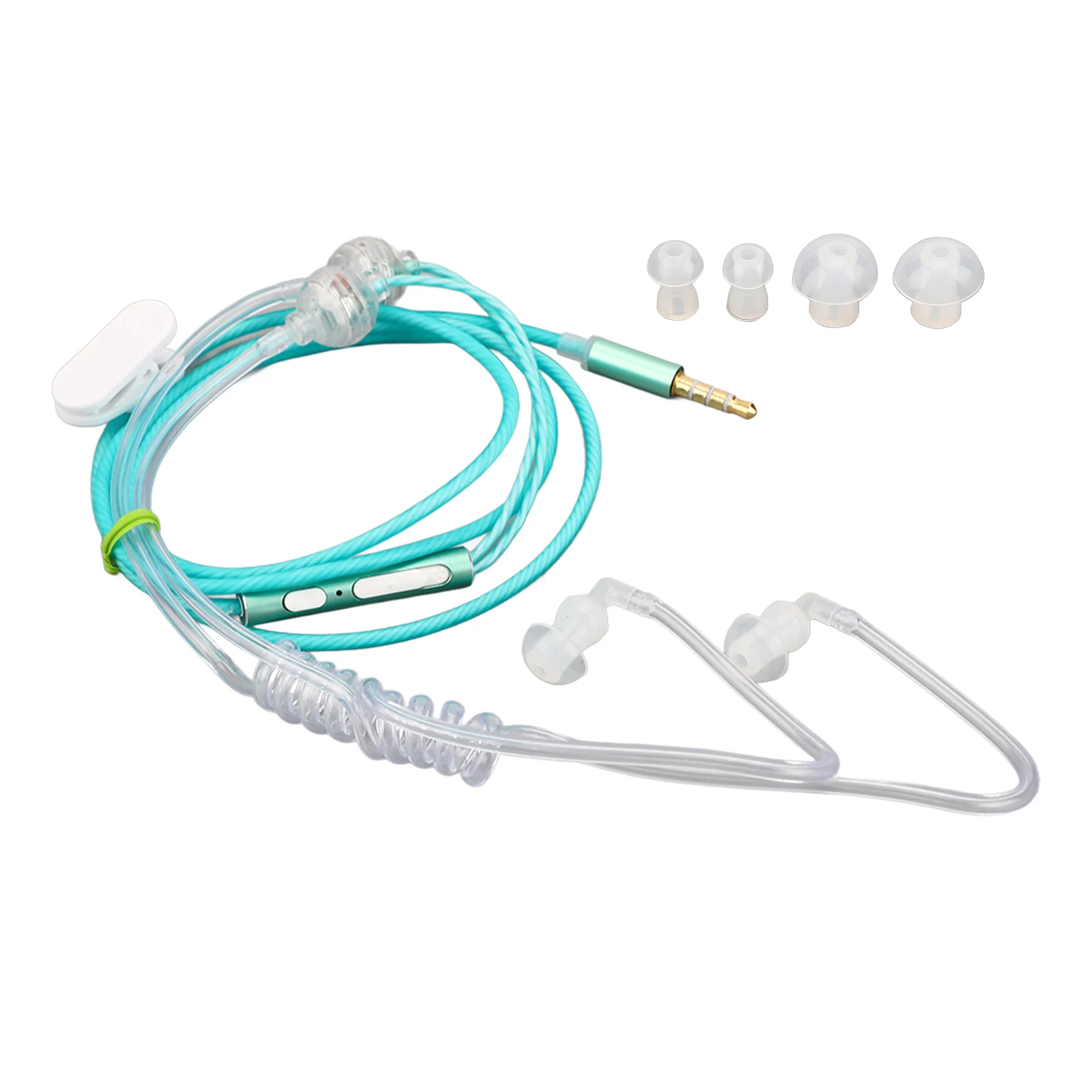 Air Tube-oordopjes Stereofonische ruisonderdrukking 3,5 mm Air Tube-headset Straling Draagbaar Ergonomisch voor tablet