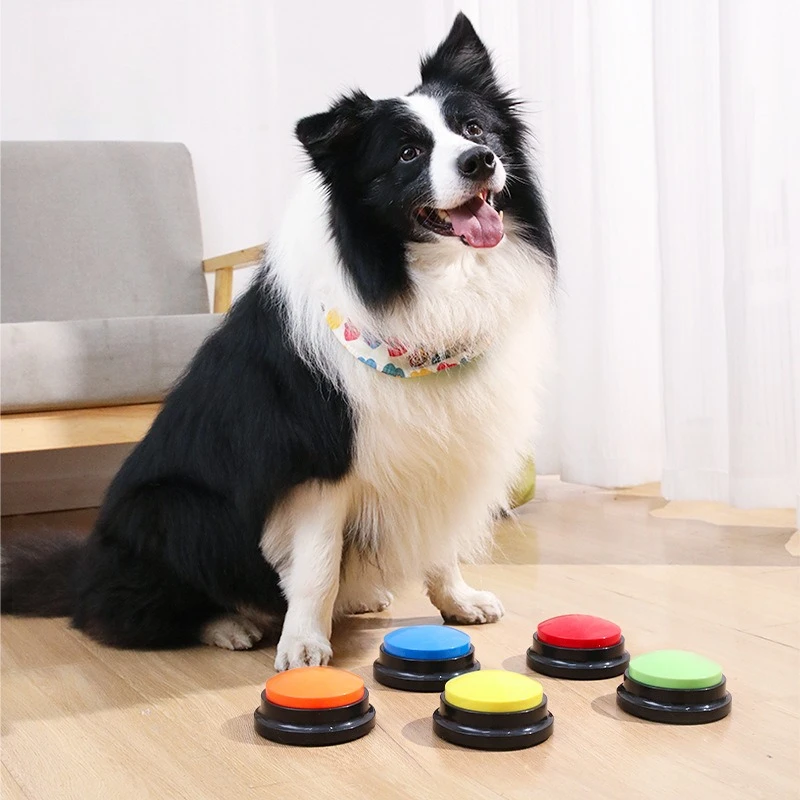 

Voice Recording Button Interactive Dog Communication Button Pet Speak Training Buzzer with 30 Second Record for Dogs Cats