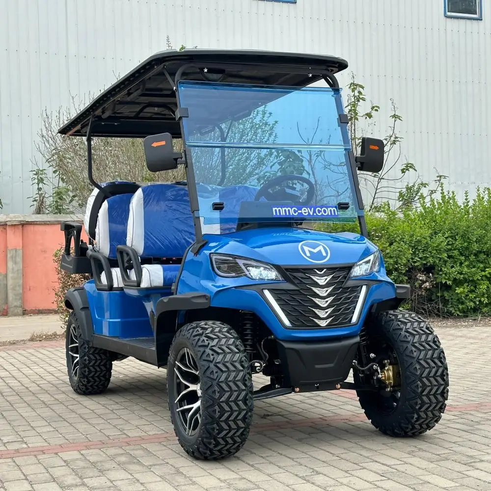 Latest Model High Configuration 6 Seats Sightseeing Cart Club Electric Off Road Hunting Golf Carts 4+2 Seater