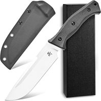 Sitivien ST22 Fixed Blade Knife 154CM Stainless Steel Blade Micarta Handle Full Tang EDC Tool Fix Knifes for Working Camping