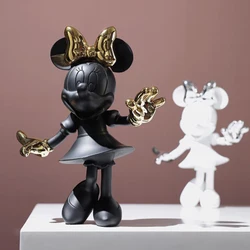 29cm Welcome Minnie Mouse Action Figure Collection Doll Fashion Room Ornaments Statue Simple Modern Mickey Decoration Model Toys