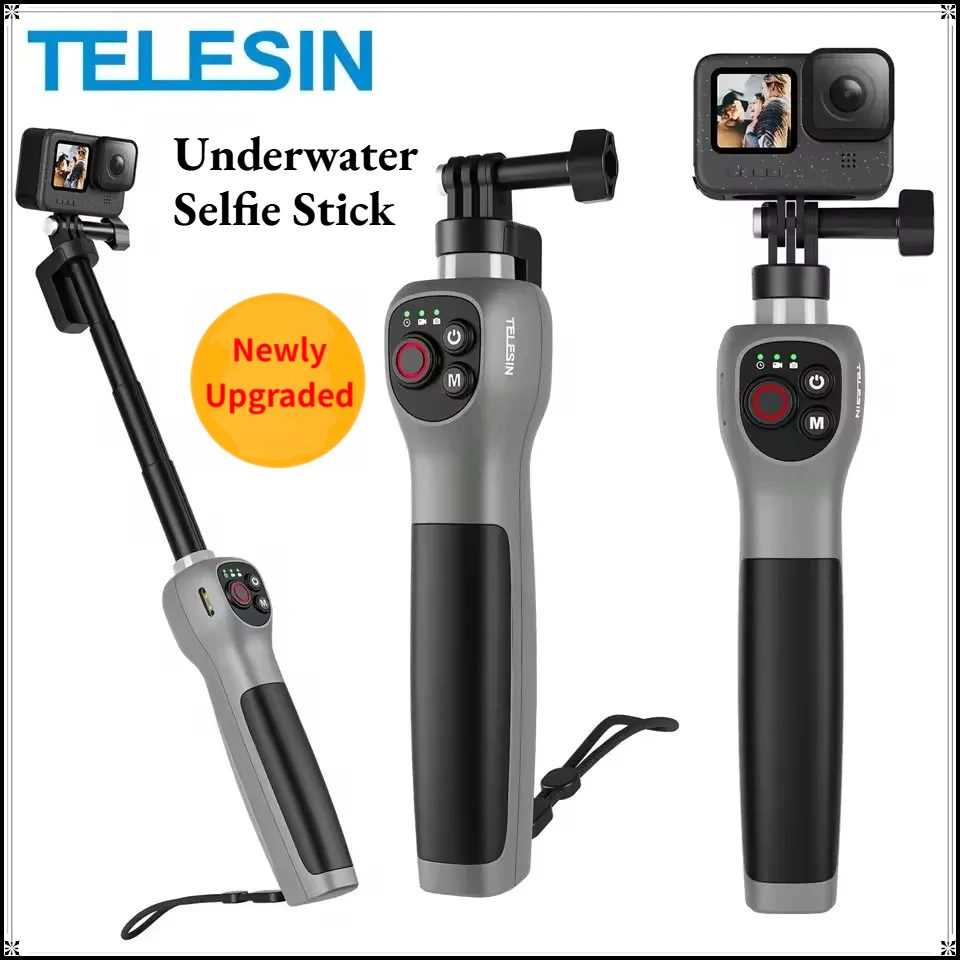 

TELESIN Underwater Selfie Stick Waterproof Diving Extendable Selfie Stick Wireless Remote Control For Gopro Hero 8 9 10 11 12 13