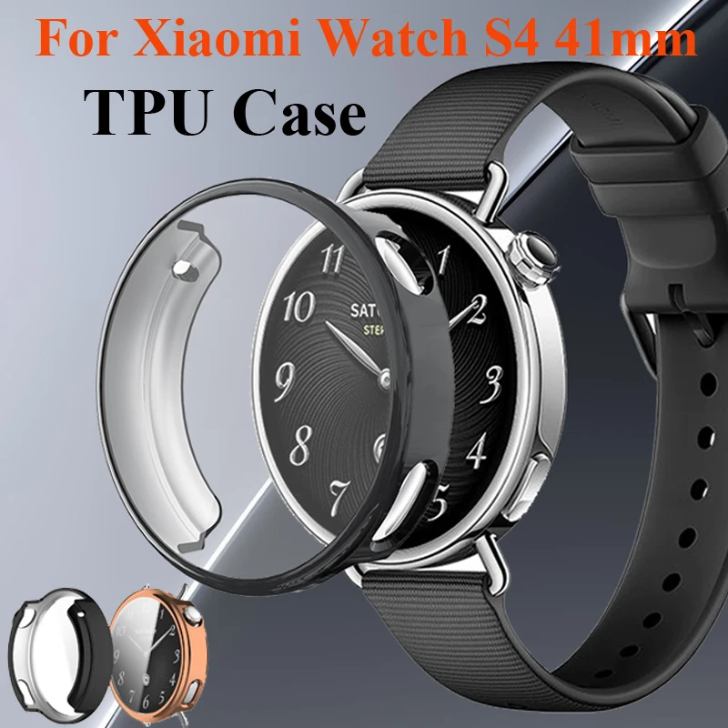 Weiche TPU Fall Für Xiaomi Uhr S4 41mm Screen Protector Schutzhülle Für Xiaomi Uhr S4 41mm All-inclusive Abdeckung Zubehör