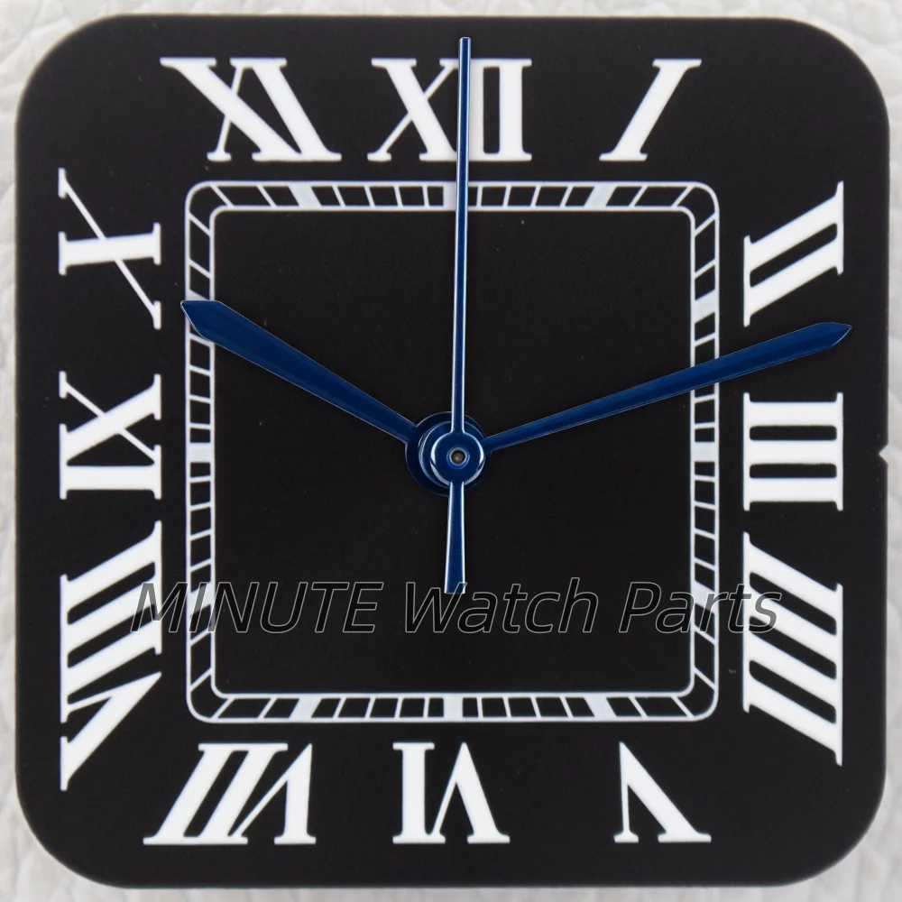 New NH35 Dial Hands For Santos 27mm Square Roman Face Pointers Needles Fit NH35/NH36 Mechanical Movement Watch Parts Accessories