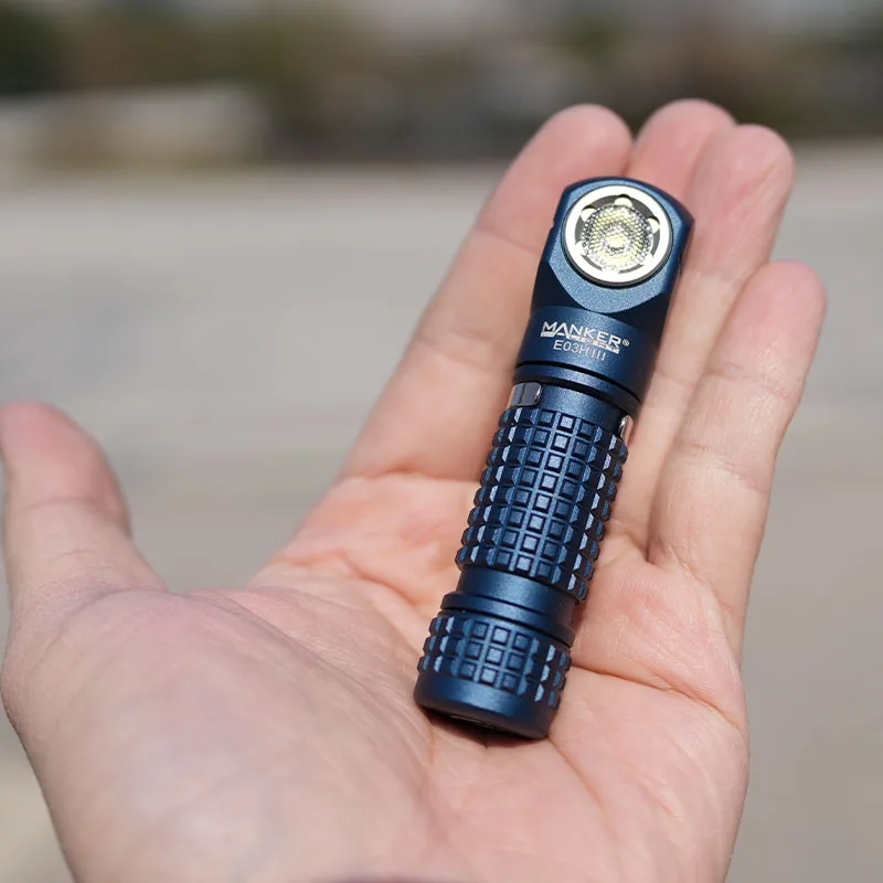 Manker E03H III 1200 Lumens, Magnetic Tail,Rechargeable Portable Flashlight/Headlamp,6500K cold white，headband