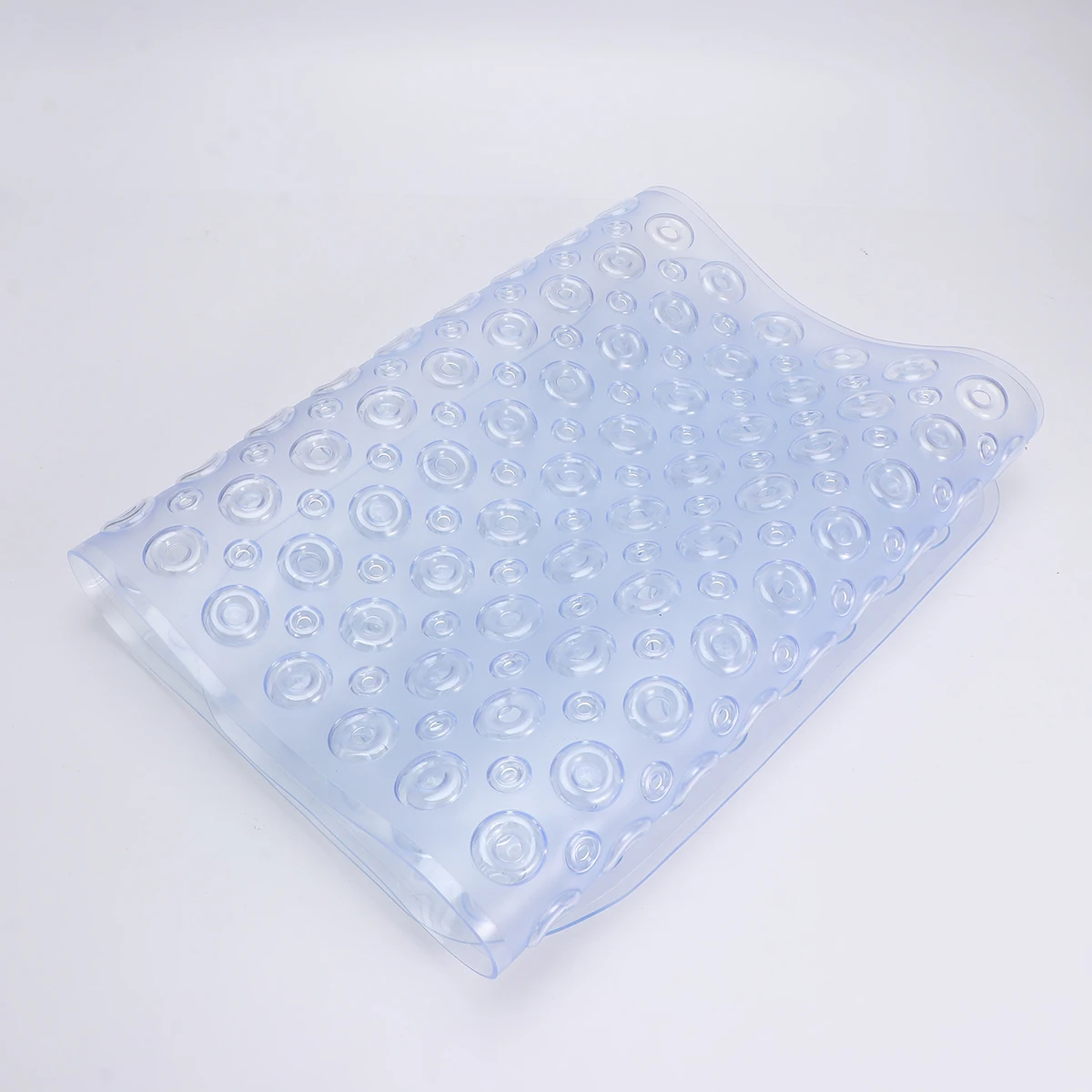 

Pvc Bathtub Mat Anti-Slip Bath Floor Mat With Drainage Holes Massage Surface For Home Bathroom Shower Use White 88X40Cm