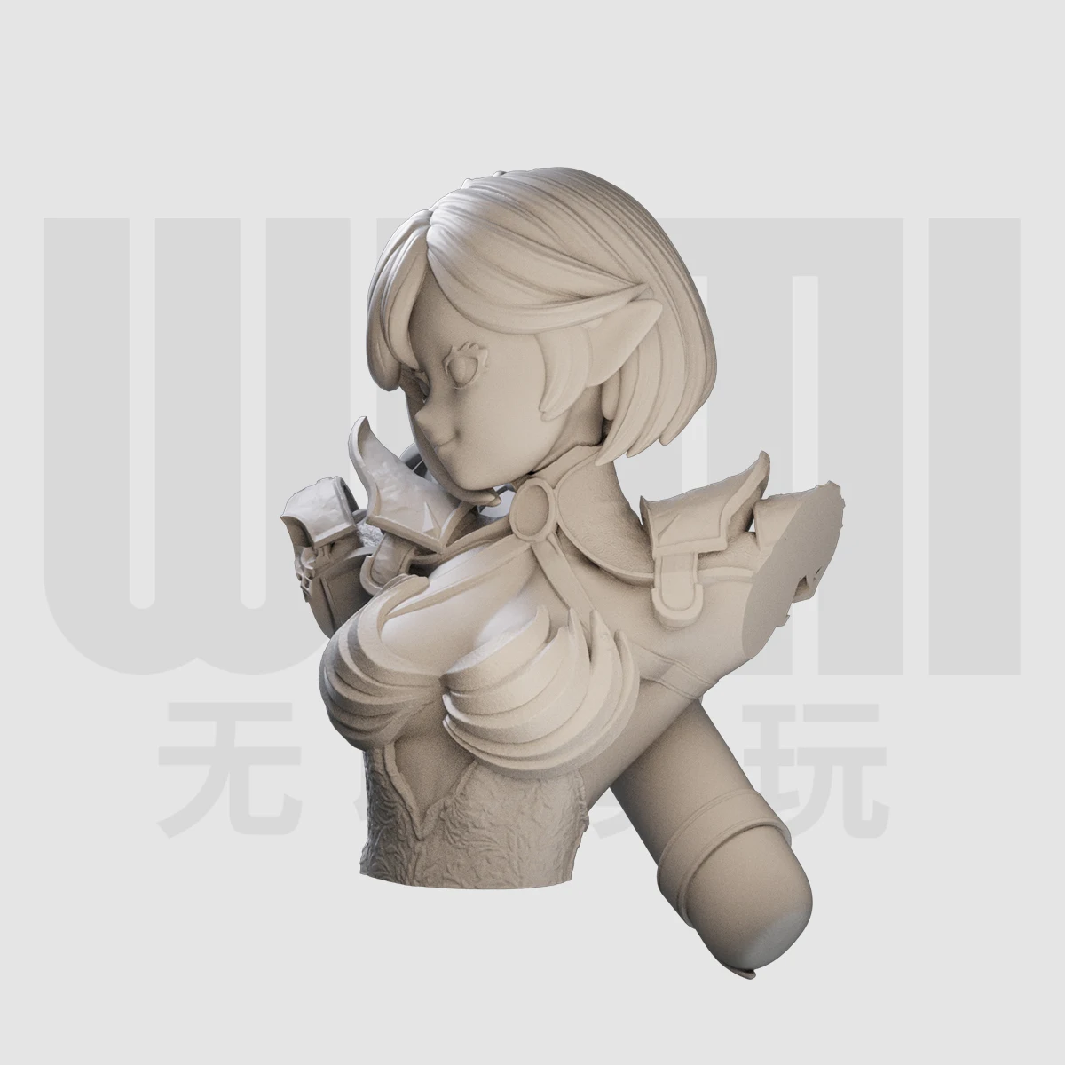 1/10 elf female thief bust GK resin white model handmade model