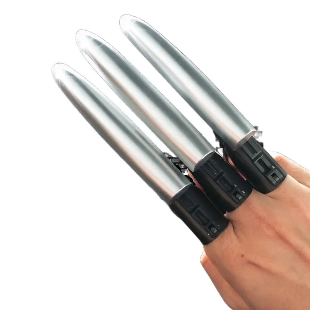 3pcs 3D Assembly Retractable Mechanical Claws Scalable Figure Decorations Glowing Wolf Claws Cool Adjustable Ribbon