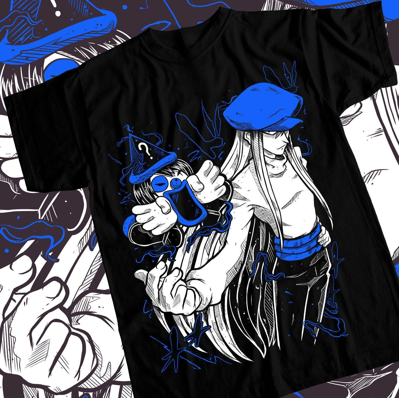 New The Dark-themed Short-sleeved Anime 
