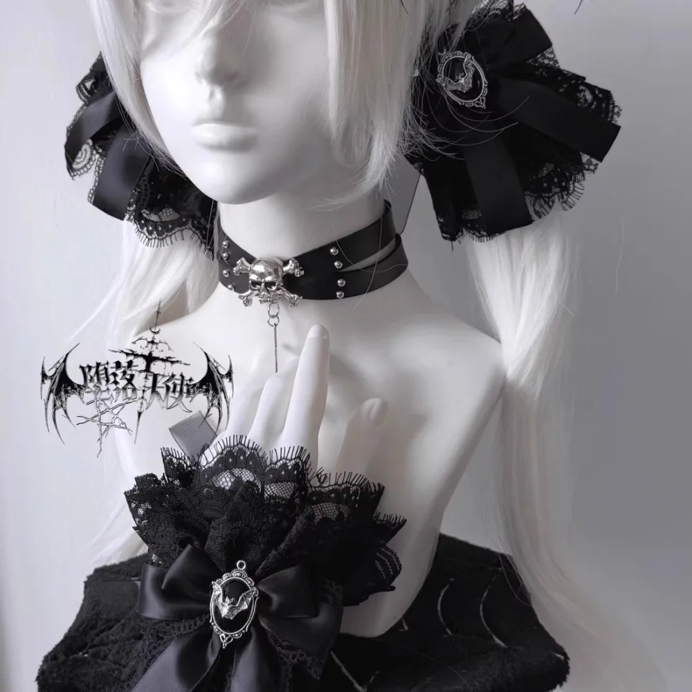 Accesorios adecuados para niñas, brotes originales para el suelo, producción en masa, lazos de encaje, faldas con diamantes de imitación Diablo, horquillas, accesorios para el cabello