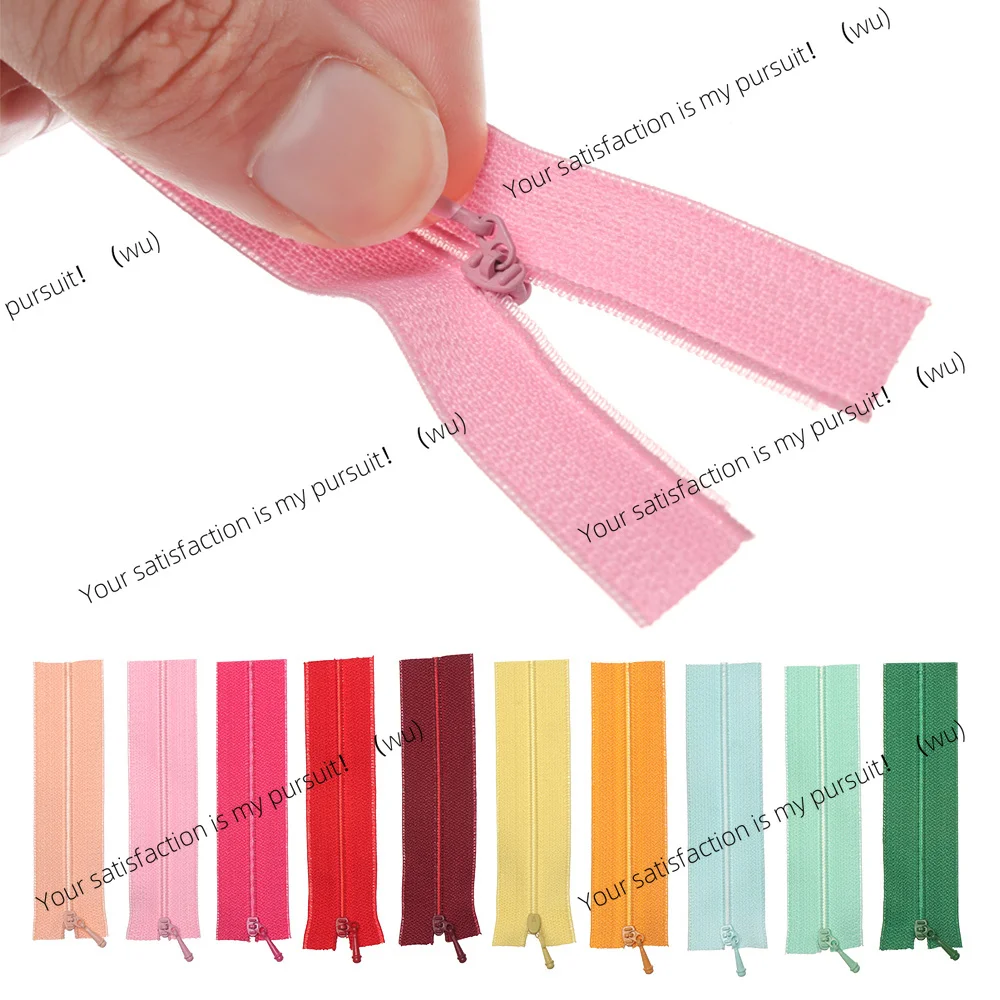 7~ 10Cm mini doll clothes zipper, zipper, clothes decal, hand sewing, scrapbook, DIY clothing accessories, 19 colors, 1 piece.
