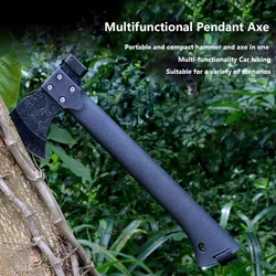 Outdoor multi-function hammer axe high carbon stainless steel outdoor arc hand axe camping axe