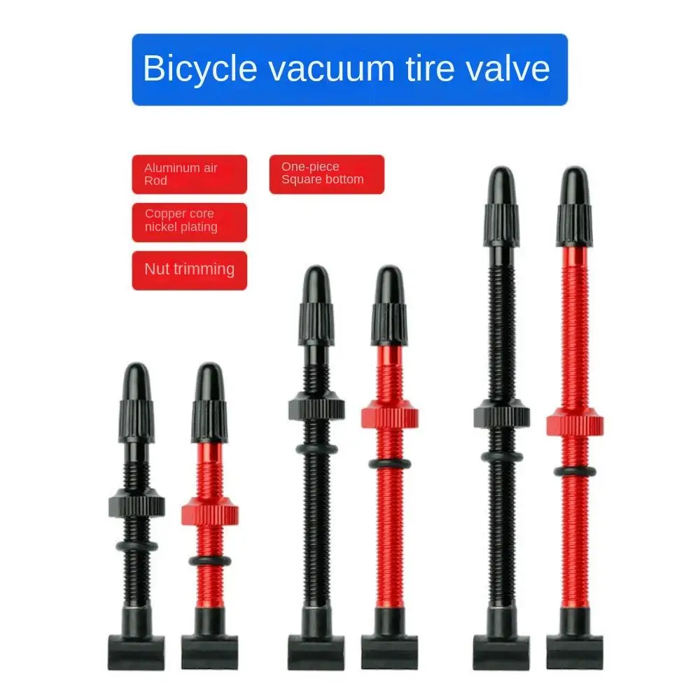 Wheelset Tire Part 45/60/80mm F/V Valve Nipples CNC-machined Anodized Tubeless Tire Valves MTB Sealant Compatible Bicycle Tires