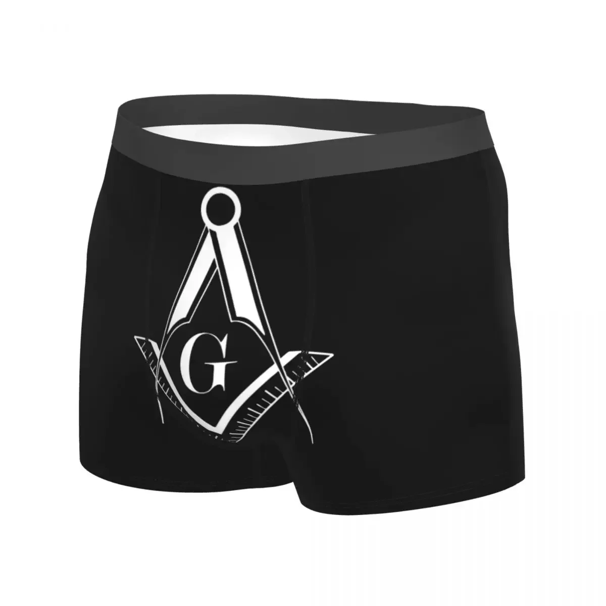 Men Freemasonry Sign Symbol Underwear Freemason Mason Sexy Boxer Briefs Shorts Panties Homme Breathable Underpants S-XXL