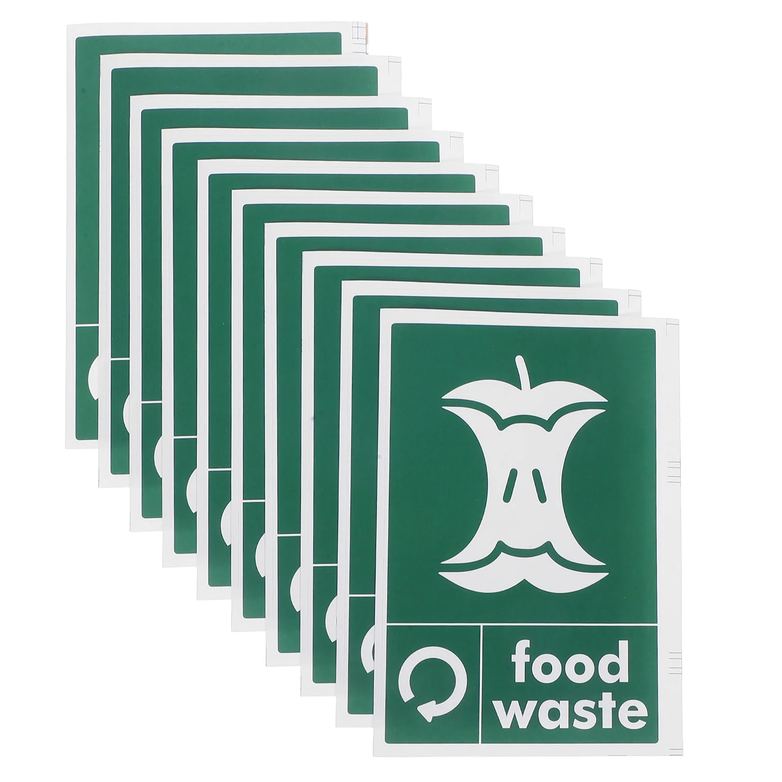 10 stuks milieuvriendelijke stickers: zelfklevende recyclingstickers voor vuilnisbakken vuilnisclassificatie voedselafvalpatronen gemakkelijk