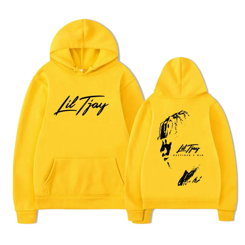 Rapper Lil Tjay Graphic Hoodie Destined 2 Win Music Album Sweatshirts Men\'s Women Hip Hop Fashion Hooded Harajuku Y2K Streetwear