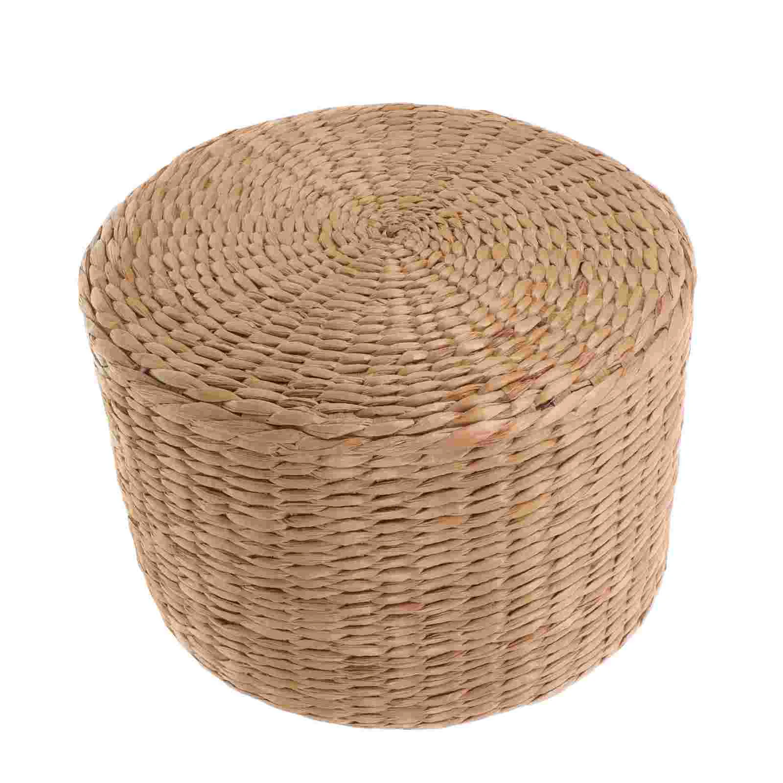Woven Stool for Kids Children Small Shoe Changing Grass Garden Outdoor Bench Handmade Lightweight Versatile Use Safe