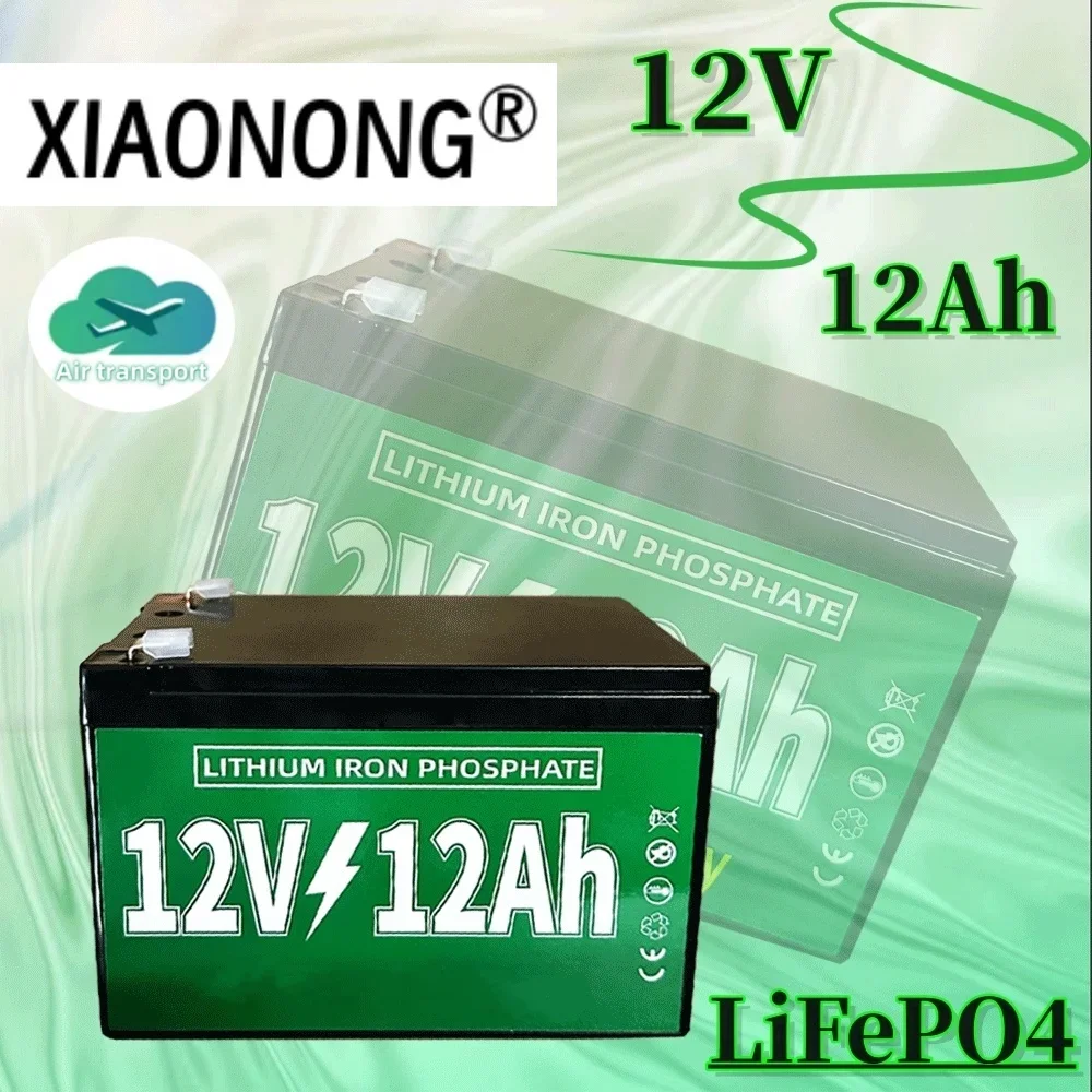 12V 12Ah LiFePO Rechargeable Battery Pack for Children's Toy Car, Solar Street Lights Andother Small Equipment Power Supply Tool