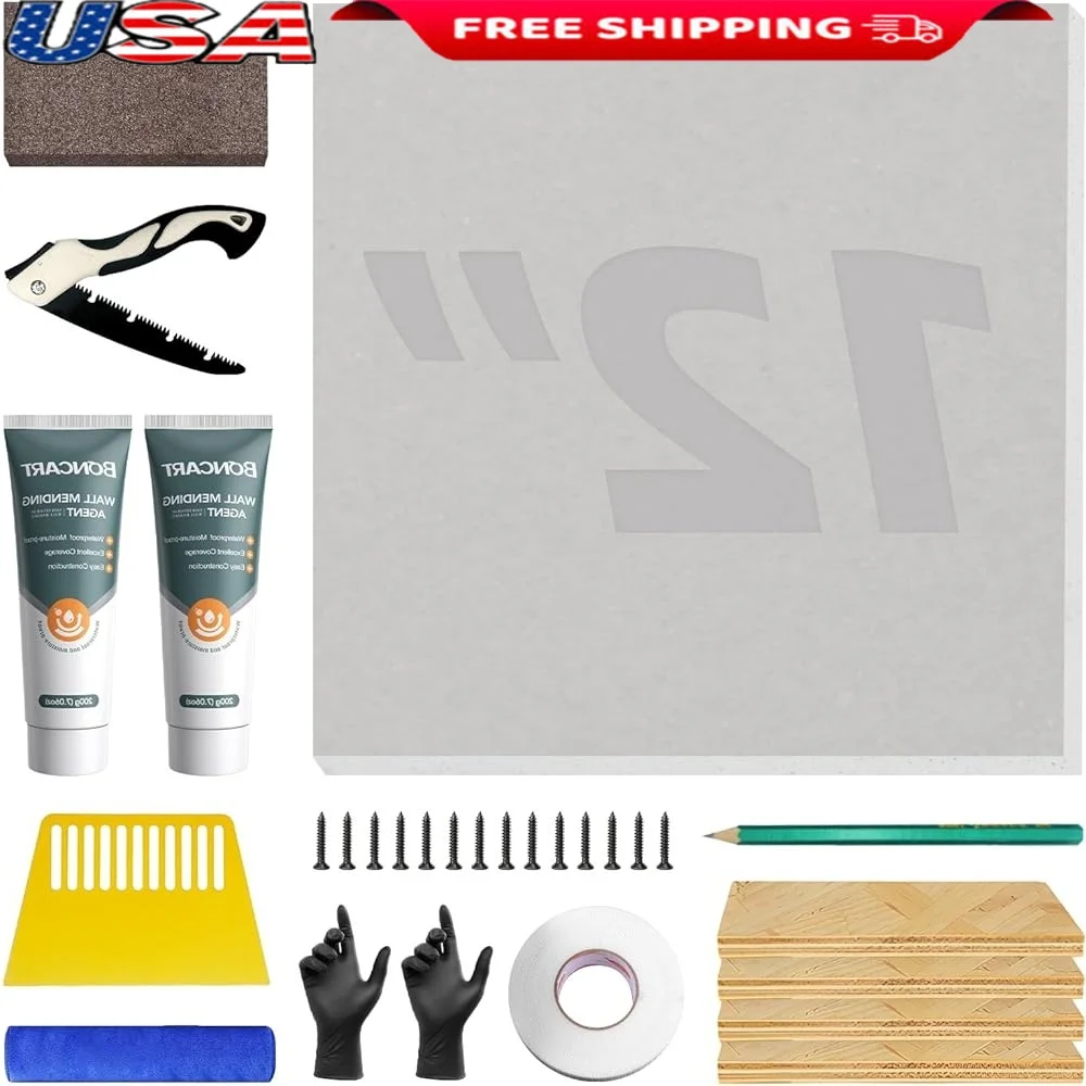 

Комплект для ремонта гипсокартона, набор патчей для гипсокартона с большим отверстием, панель для ремонта поверхности стены, простые инструкции, инструменты, ремонт домашних потолков