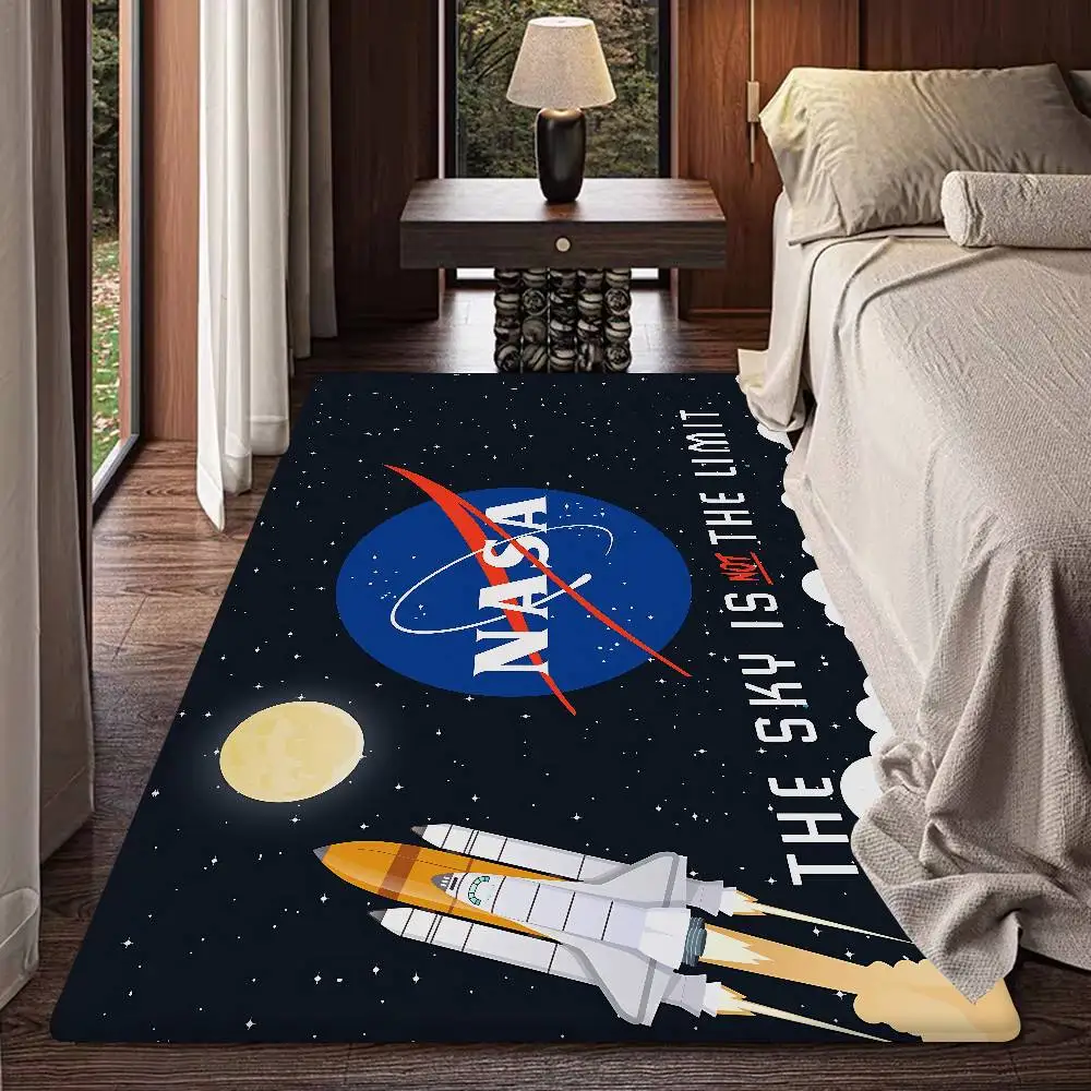 LOGO USA Agency N-NASA Hallway Carpet Non-Slip Laundry Room Mat Laundry Decor Balcony Child Living Room Bedside Area Rugs