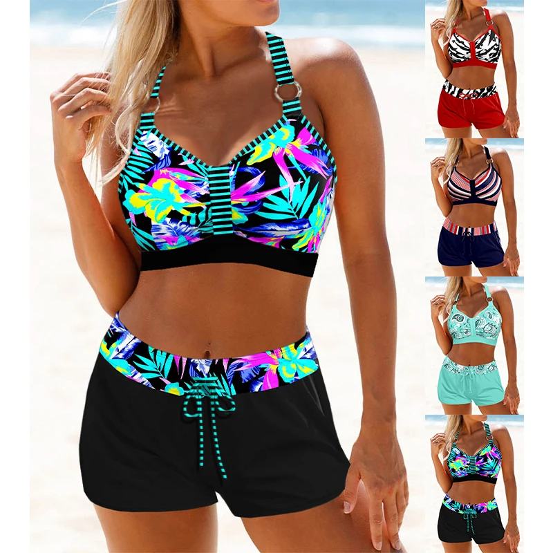 2023 New Women's Two Piece Bikini Sexy Beach Swimwear Fashion Print Bikini Set Women's Summer Fashion Swimming Bikini Swimwear