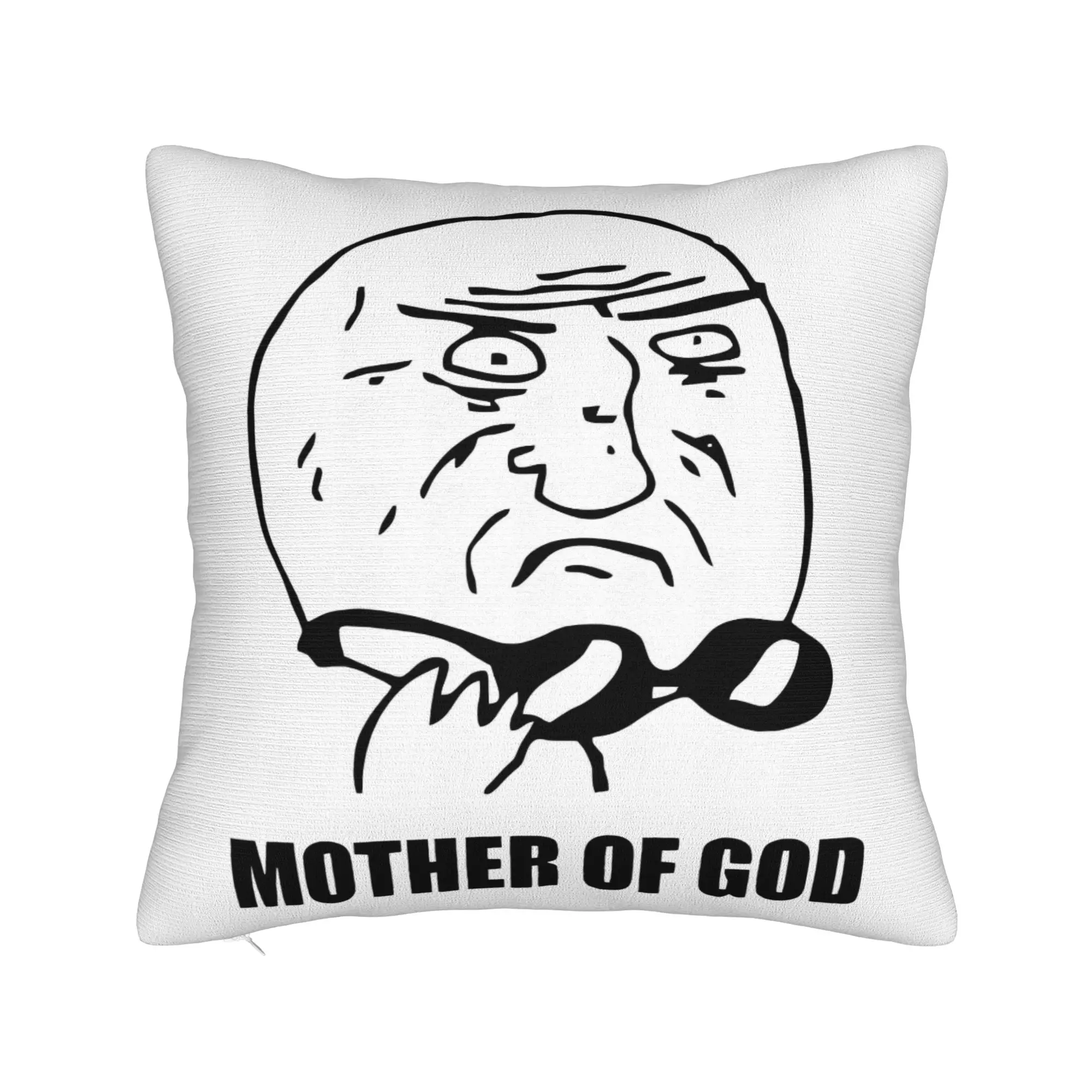 RAGE COMIC Trollface Meme Square Pillow Cases Mother of God Cushion Covers Funny Zippered Decorative Pillowcover for Bed 18