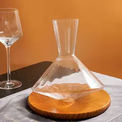 Light Luxury Crystal Glass Decanter Gift 360 Rotating Tumbler 1500ml Wine Separator Champagne Whisky Wine Bottle For Family Bar