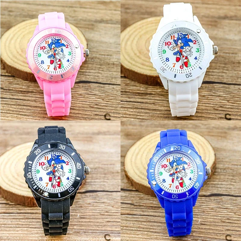 Cartoon Sonics Children Electronic Quartz Watch Scratch Prevention Rubber Strap Fashion Student Watch Birthday Gifts