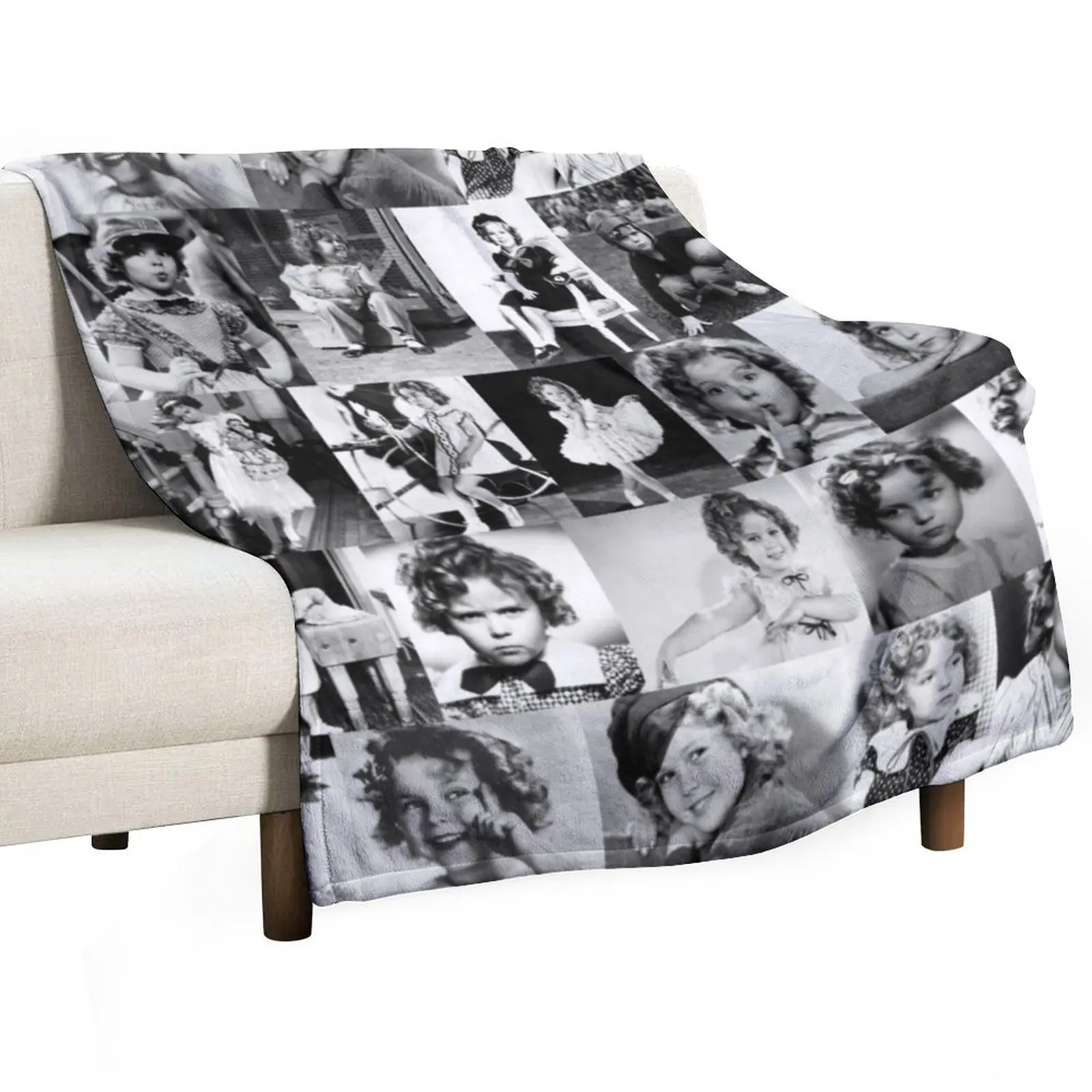 

Shirley Temple Collage Throw Blanket Plaid on the sofa Retros For Sofa Thin For Decorative Sofa Blankets