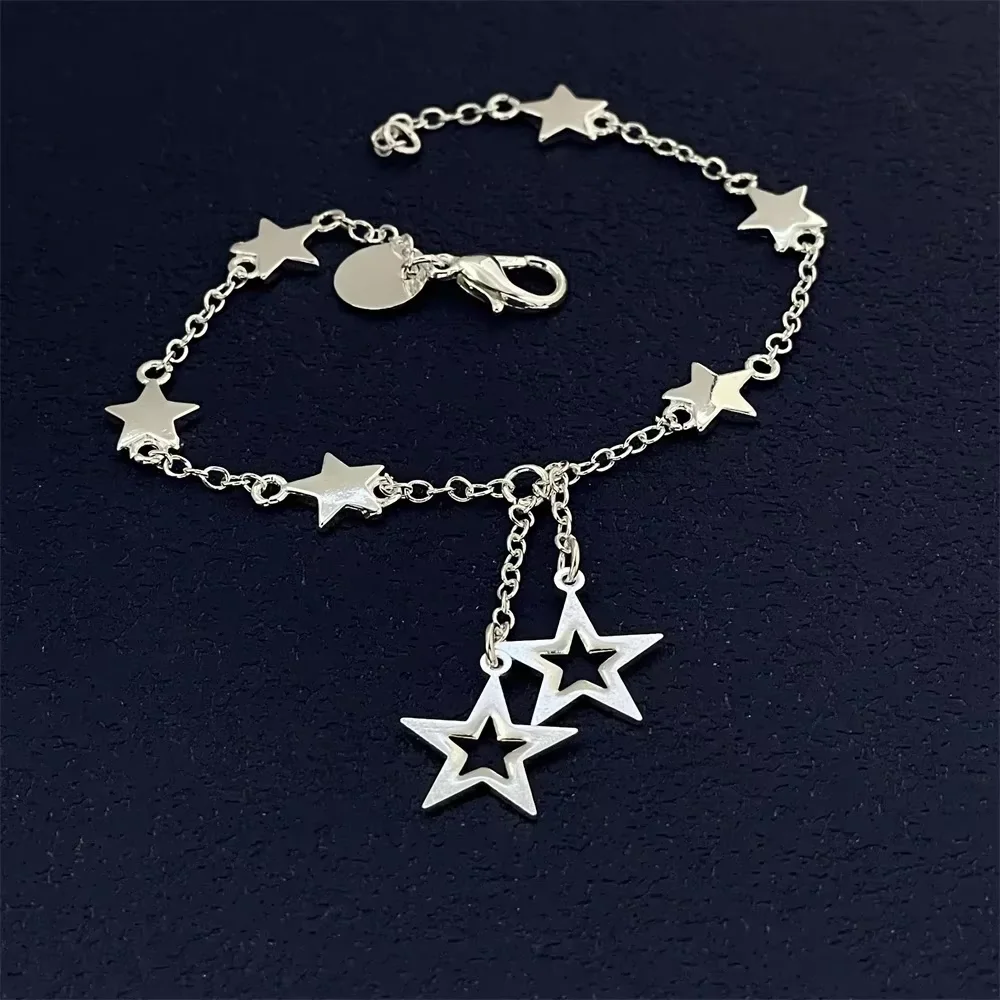 

925 Sterling Silver Little Star Bracelet, Women Couple Simple Luxury Banquet Wedding Birthday Jewelry Gift