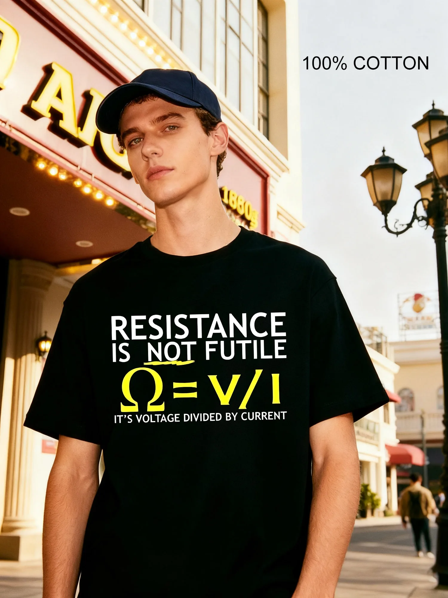 

Resistance Logic Men's T-Shirts Casual Design Crew Neck T-Shirt 180g Street 100% Cotton