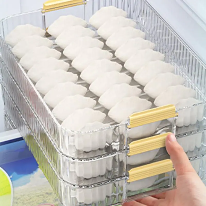 

Refrigerator Deli Meat Containers 3 Tier / 4 Tier Lunch Meat Containers For Refrigerator Storage Container Stackable Storage Box