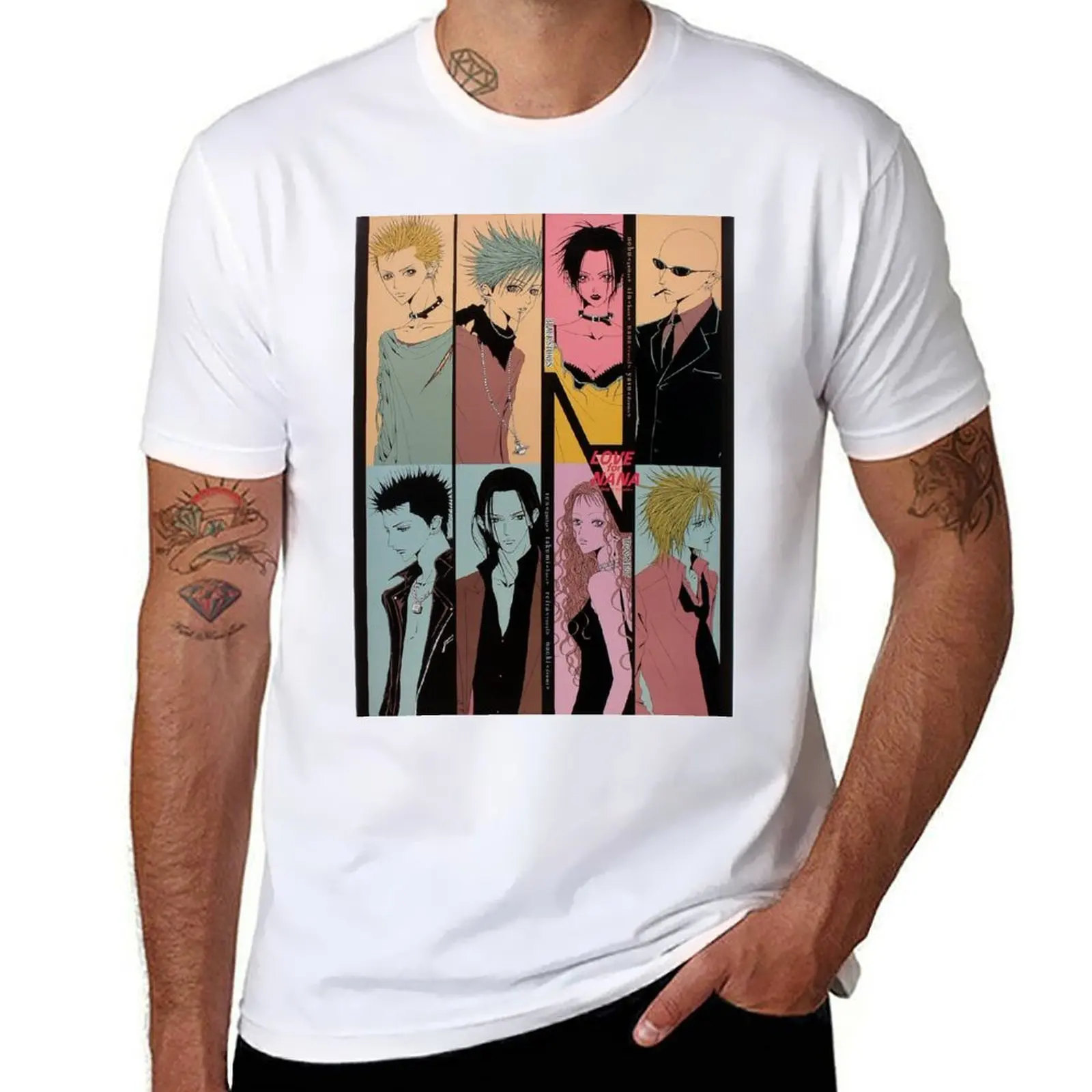 Nana The Black Stones and Trapnest Band Spread T-Shirt t shirts with prints printed t shirts for man T-Shirt