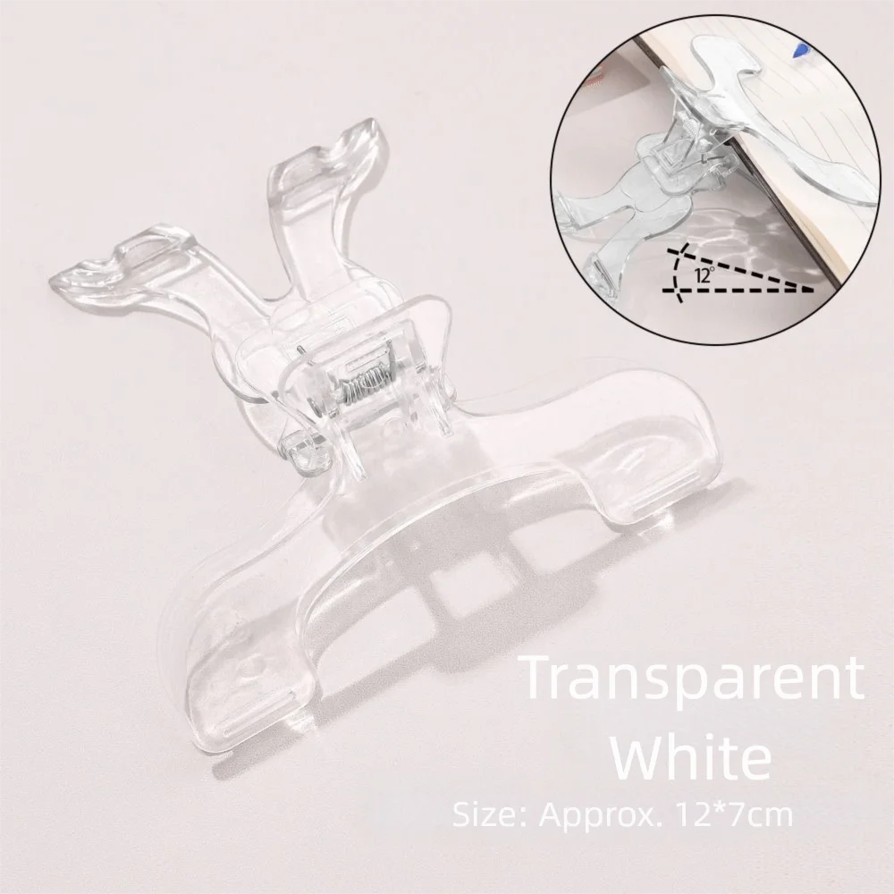 New Easy To Read Fixed Book Clips Plastic 12° Transparent Book Holder Anti-slip Note Holder for Student Learning Tools