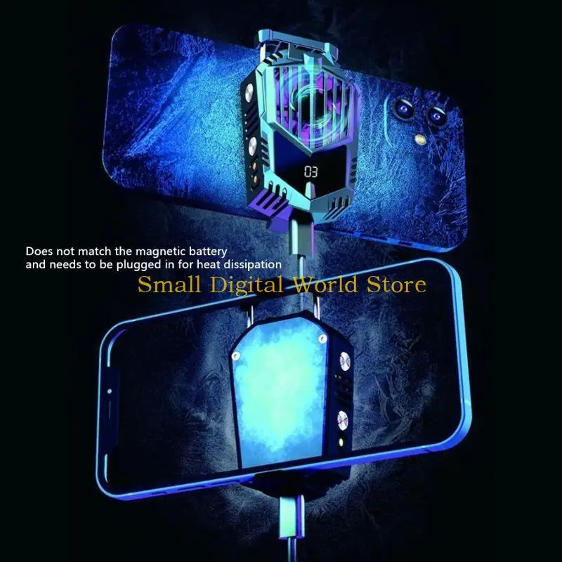 77UB X3 Semiconductor Phone Radiator Intelligent Temperature Control Used in Hot Summer with Silicone Antiskid Pad Portable