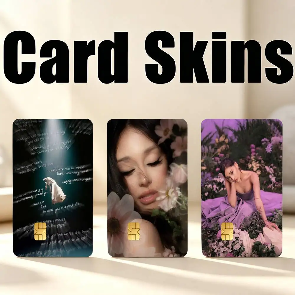 A-Ariana Grande hate that i made you love me 4Pcs Card Skin Sticker Waterproof Decorative Film