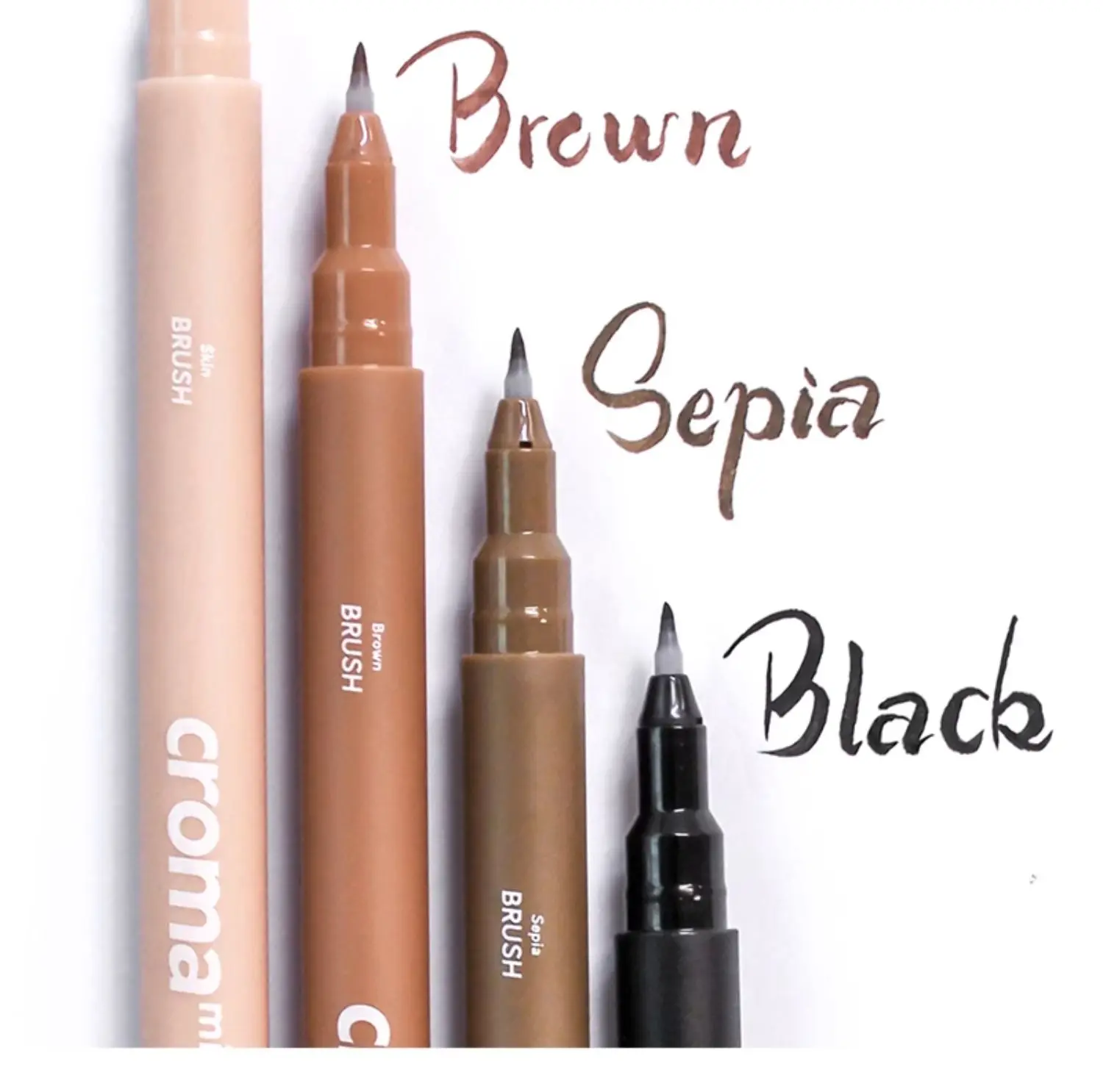 Croma Micro Fineliner Art Kalligraphie-Stifte für Künstler-Zeichenzubehör, wasserfeste schwarze/braune/Hauttinte zum Skizzieren, technisch – Detail 4