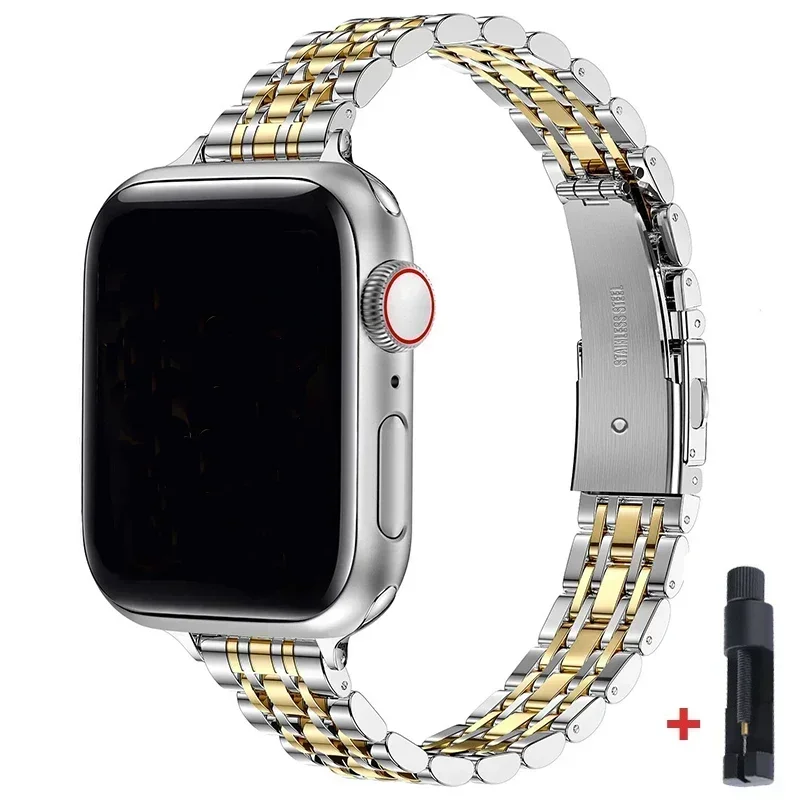Edelstahlarmband für Apple Watch Ultra3 Band 49 42 44mm Metallarmband für Watch Series 11 10 46mm 9 8 7 6 SE 5 4 3 45 41mm