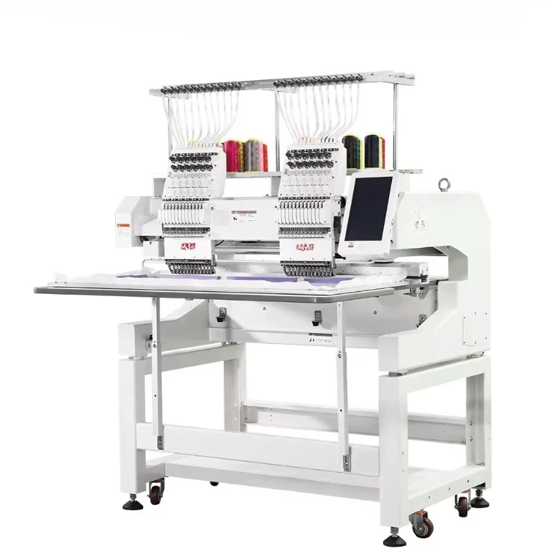 Customized 2 Head High Speed Embroidery Machine Multi Needles Embroidery Computer Machine Flat Embroidery Machine