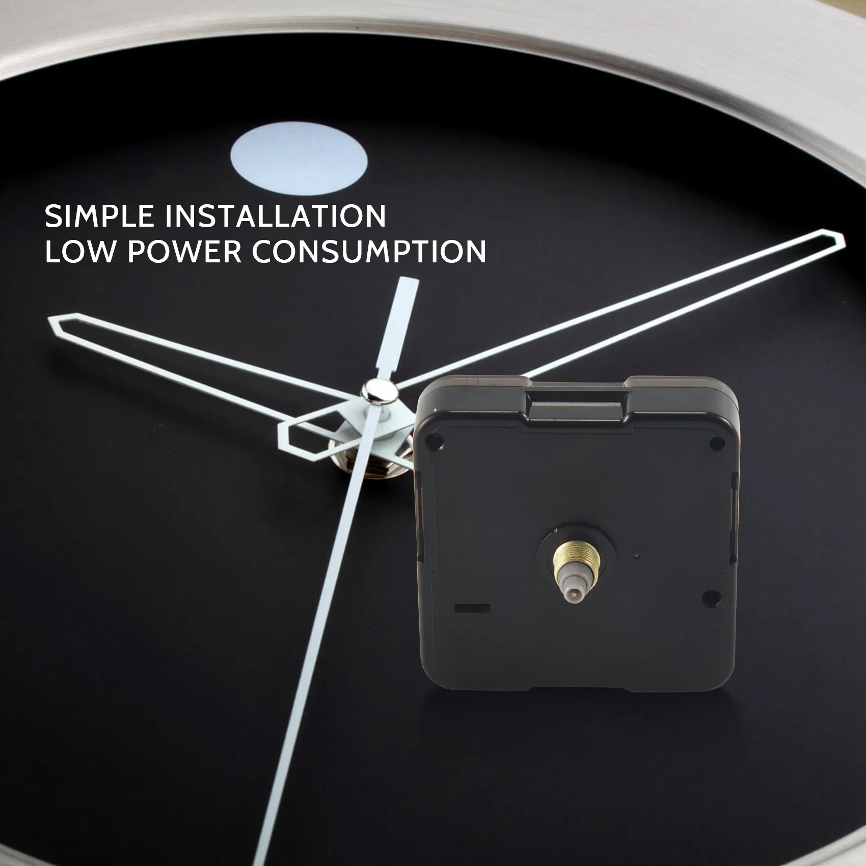 آلية حركة ساعة الكوارتز ABQR أجزاء إصلاح ذاتية الصنع باللون الأسود + الأيدي #5